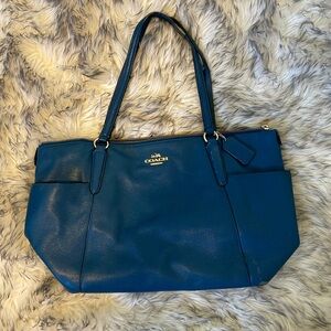 COACH TEAL TOTE